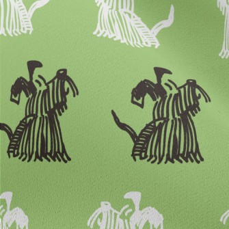 Hand Drawn Scottish Terrier Chiffon