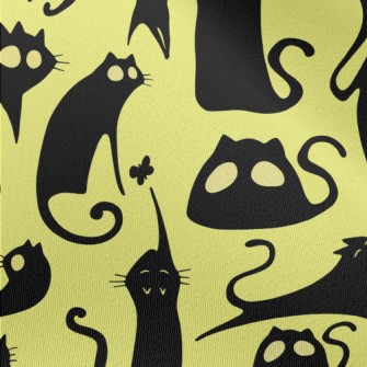 Big Eyed Cat Silhouette Chiffon