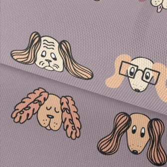 Hand Drawn Naughty Puppy Waterproof Oxford