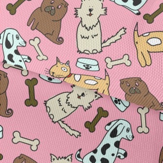 Colorful Puppy Doodle Waterproof Oxford