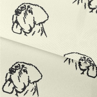Cartoon Pixel Dog Head Waterproof Oxford