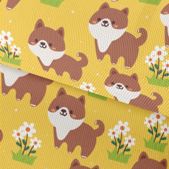 Puppy In The Garden Waterproof Oxford