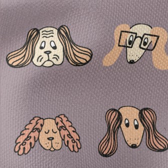 Hand Drawn Naughty Puppy Waterproof Canvas