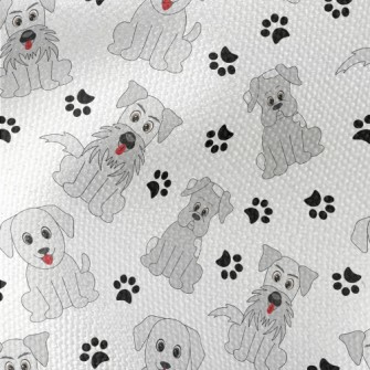 Cartoon Gray Puppy Waterproof Canvas