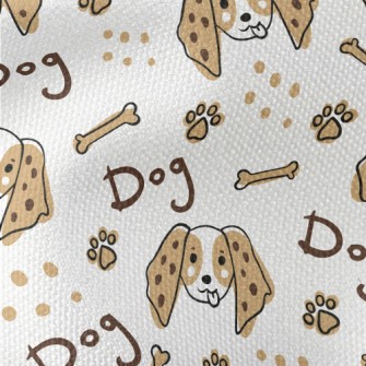 Funny Puppy Doodle Waterproof Canvas