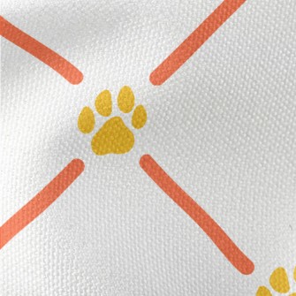 Dog Paw Print Diamond Waterproof Canvas