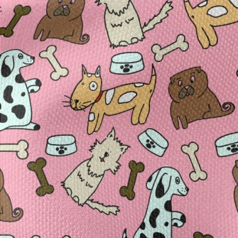 Colorful Puppy Doodle Waterproof Canvas