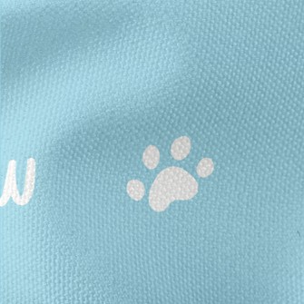 Cute Cat Paw Prints And Cat So Waterproof Canvas