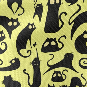 Big Eyed Cat Silhouette Waterproof Canvas