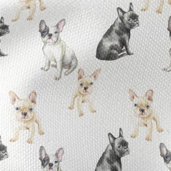 French Bulldogs Of Different C Waterproof Canvas