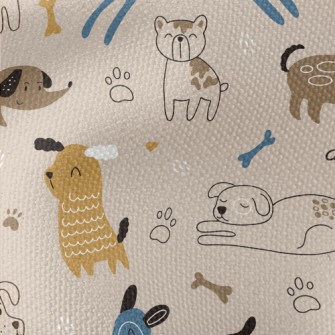 Many Kinds Of Happy Puppies Waterproof Canvas