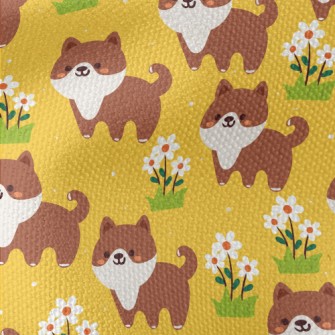 Puppy In The Garden Waterproof Canvas