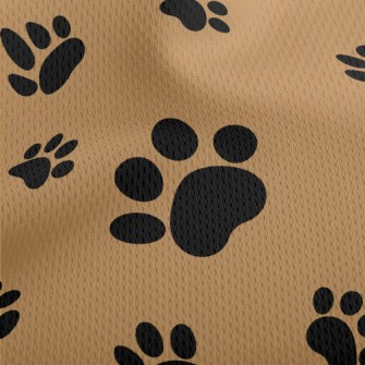 Irregular Dog Paw Print Athletic Mesh Flat Back