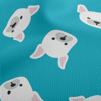 Cartoon French Bulldog Athletic Mesh Flat Back