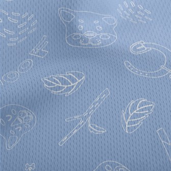 Simple Lines Dog Head Athletic Mesh Flat Back