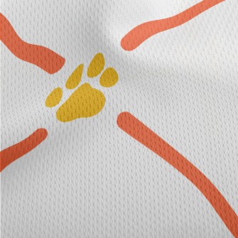 Dog Paw Print Diamond Athletic Mesh Flat Back