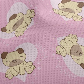 Cute And Lovely Pug Athletic Mesh Flat Back