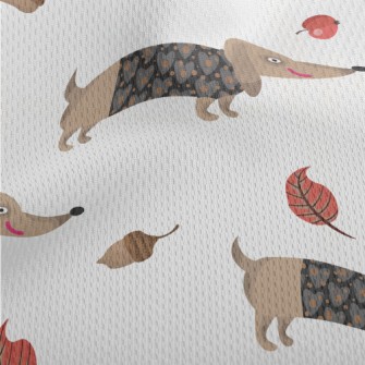 Autumn Dress Up For Dachshund Athletic Mesh Flat Back