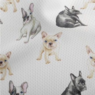 French Bulldogs Of Different C Athletic Mesh Flat Back