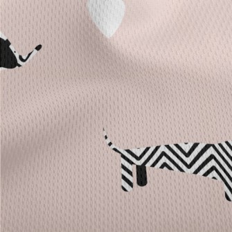 Dog Shape Pattern Athletic Mesh Flat Back