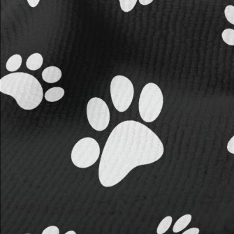 Black And White Puppy Footprin Terry