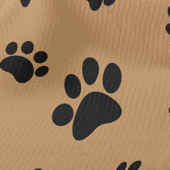 Irregular Dog Paw Print Terry