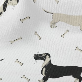 Hand Drawn Two-color Dachshund Terry