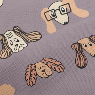 Hand Drawn Naughty Puppy Performance Linen