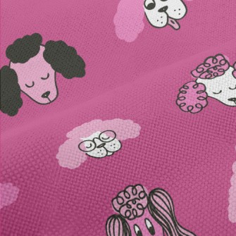 Hand Drawn Puppy Performance Linen