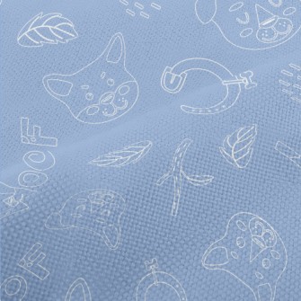Simple Lines Dog Head Performance Linen