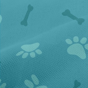 Blue Dog Footprints And Bones Performance Linen