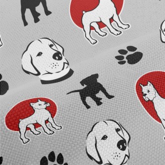 Puppy Silhouette With Labrador Performance Linen
