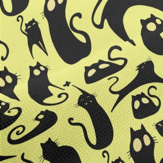 Big Eyed Cat Silhouette Performance Linen