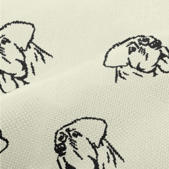 Cartoon Pixel Dog Head Performance Linen