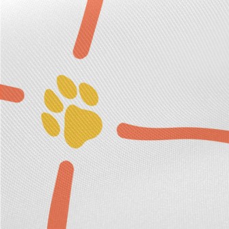 Dog Paw Print Diamond Twill