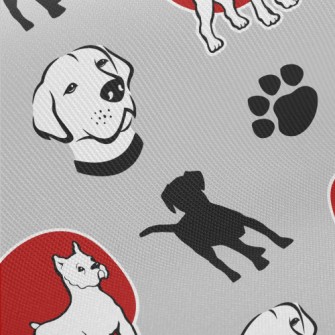Puppy Silhouette With Labrador Twill