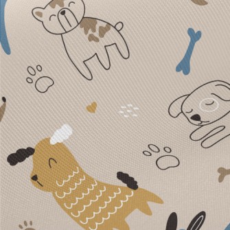 Many Kinds Of Happy Puppies Twill