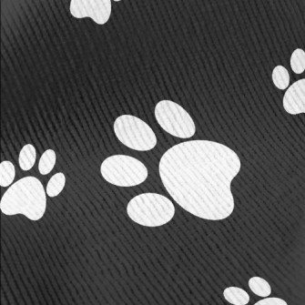 Black And White Puppy Footprin Standard Corduroy