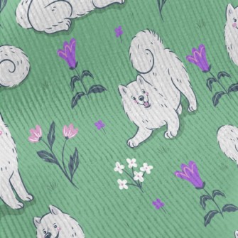 Samoyed On The Grass Standard Corduroy