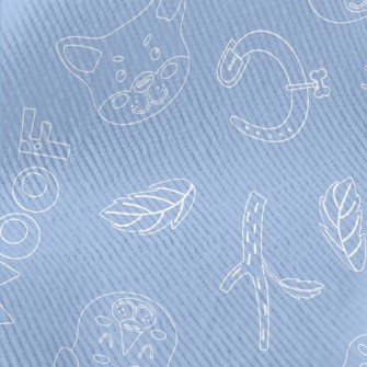 Simple Lines Dog Head Standard Corduroy