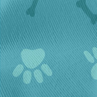 Blue Dog Footprints And Bones Standard Corduroy