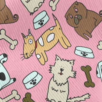 Colorful Puppy Doodle Standard Corduroy