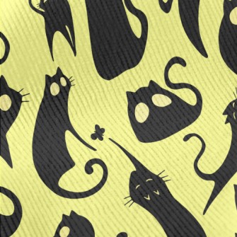 Big Eyed Cat Silhouette Standard Corduroy
