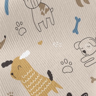Many Kinds Of Happy Puppies Standard Corduroy