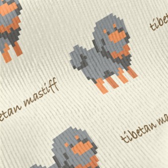 Pixel Style Gray Puppy Standard Corduroy