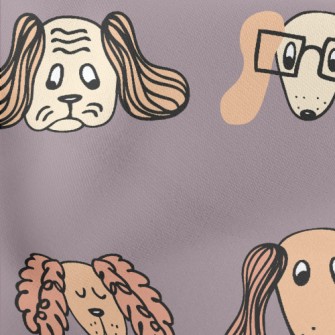 Hand Drawn Naughty Puppy Stretch Ponte