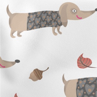 Autumn Dress Up For Dachshund Stretch Ponte