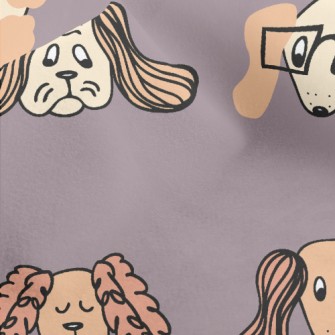Hand Drawn Naughty Puppy Micro Fleece