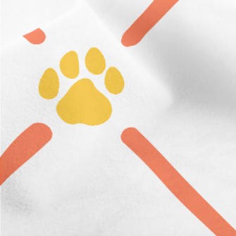 Dog Paw Print Diamond Micro Fleece