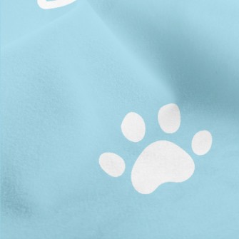 Cute Cat Paw Prints And Cat So Micro Fleece